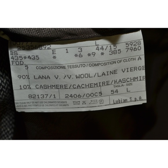 Lubiam 1911 Cashmere Mens 44L Blazer Gray Check Wool Italy Sport Coat Luxury LBM - Picture 11 of 16